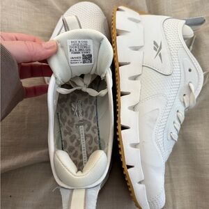 Reebok White and Gray Sneakers